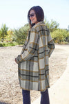 Double Take Full Size Plaid Button Up Lapel Collar Coat - My Store
