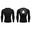 Compression Sport Shirt with Spider Print