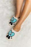 Melody Love Heart Print Plush Slippers - My Store