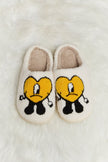 Melody Love Heart Print Plush Slippers - My Store