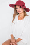 Burgundy Follow Your Dreams Graphic Wide Brim Hat /3 Pieces - My Store