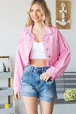 Veveret Fringe Distressed Button Up Denim Jacket - My Store