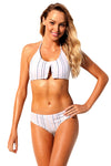 Vertical Striped Classic Two Piece Bathing Suit - My Store