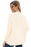 Fashion White Chunky Wide Long Sleeve Knit Cardigan - My Store