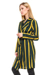 Multi Stripe Long Blazer - My Store