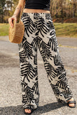 Printed Drawstring Waist Pants with Pockets - My Store