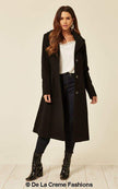 Wool Blend Hooded Mid Length Coat (1704) - My Store