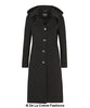 Wool Blend Hooded Mid Length Coat (1704) - My Store