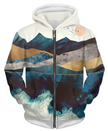 Blue Mountain Reflection 1 UNISEX ZIP HOODIE - My Store