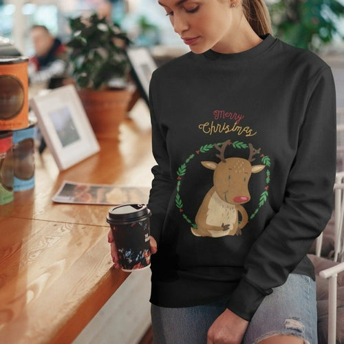 Womens Reindeer Crewneck Sweatshirt - My Store