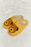 Melody Teddy Bear Print Plush Slide Slippers - My Store