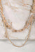 Gold Twisted And U Link Chains Set Necklace