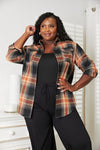 Double Take Plaid Dropped Shoulder Shirt - My Store