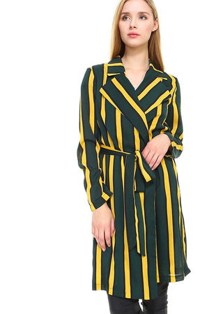 Multi Stripe Long Blazer - My Store