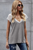 Fashion Gray Lace Knit Tank - My Store