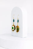 Boho Colorful Oval Wood Bead Drop Earrings - My Store