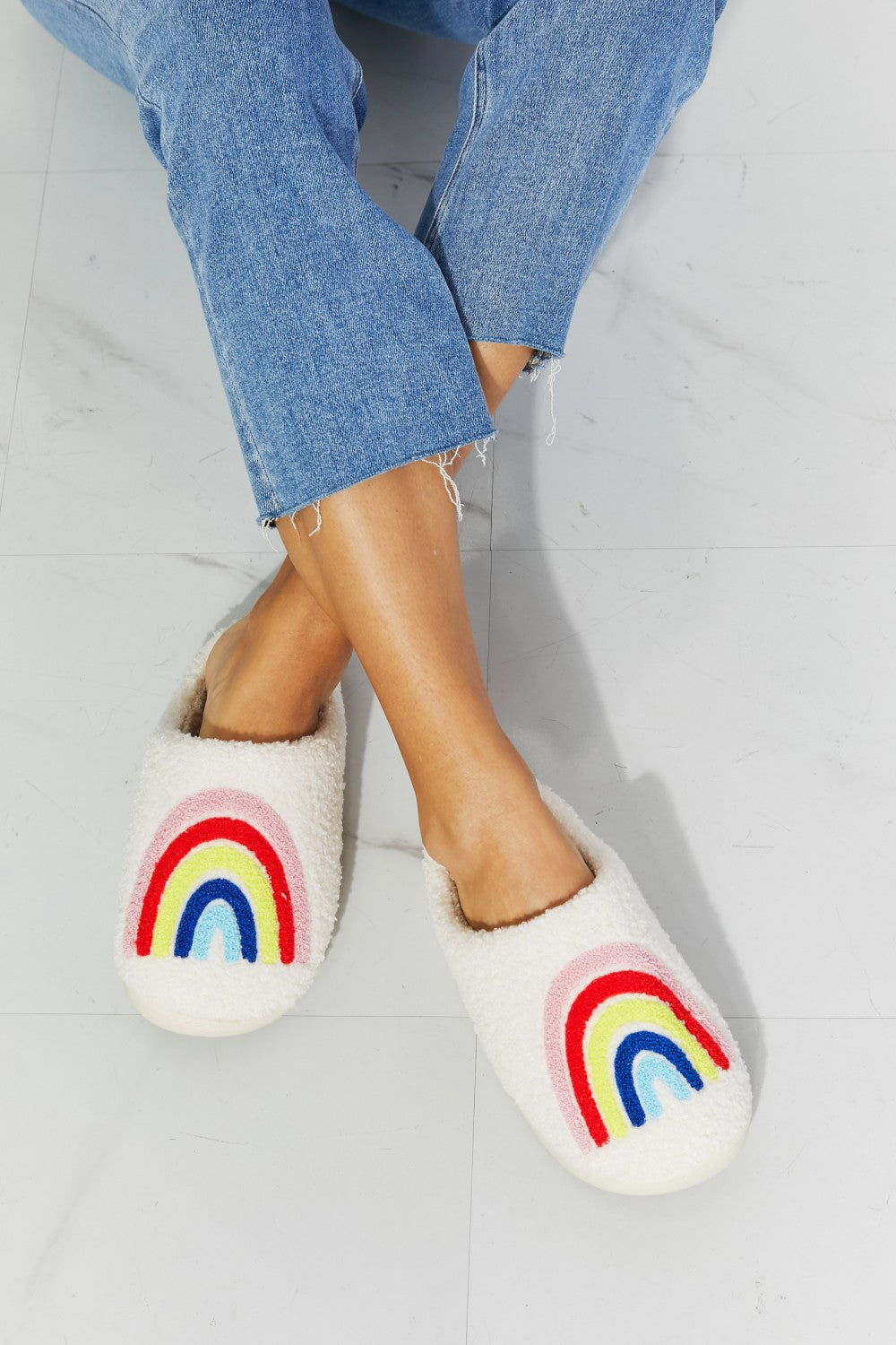 MMShoes Rainbow Plush Slipper - My Store