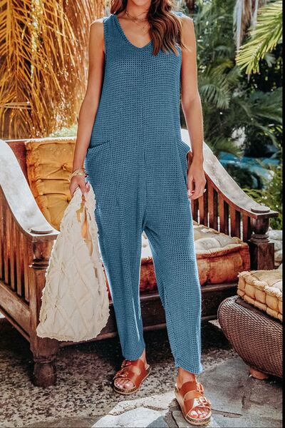 Double Take Full Size Sleeveless Straight Jumpsuit - My Store