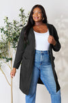 Basic Bae Full Size Hooded Sweater Cardigan - My Store