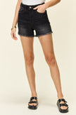 Judy Blue Full Size Tummy Control Fray Hem Shorts - My Store