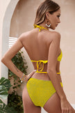 Glitter Crisscross Ring Detail One-Piece Swimsuit - My Store