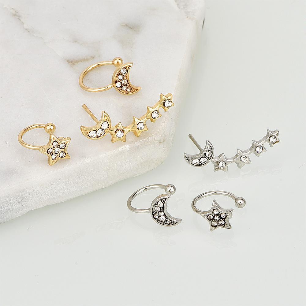 Moon & Star Earring and Cuff Set - My Store