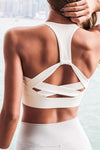 Women's White Athletic Push Up Sports Bra - My Store