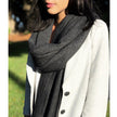 Charcoal Handloom  Cashmere Scarf - My Store