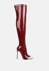 Chimes High Heel Patent Long Boots - My Store