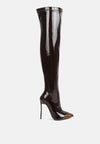 Chimes High Heel Patent Long Boots - My Store