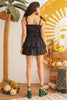 Black Cotton Smocked Ruffle Sleeveless Mini Dress /3-2-1 - My Store