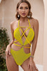 Glitter Crisscross Ring Detail One-Piece Swimsuit - My Store