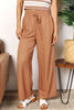 Double Take Drawstring Smocked Waist Wide Leg Pants - My Store