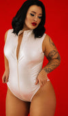 Latex Catsuit White White High Waist Latex Bodysuit for Rubber Women's - My Store