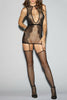 Lace Keyhole Hollow-out Fishnet Bodystocking - My Store