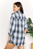 Double Take Plaid Dropped Shoulder Shirt - My Store