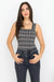 Plaid Ruffle Straps Fitted Bodysuit - My Store