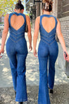 Backless Heart Jumpsuit - My Store