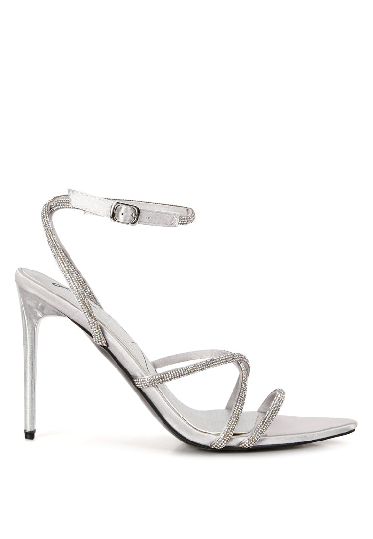 Dare Me Rhinestone Embellished Stiletto Sandals - My Store