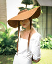 Lola Wide Brim Jute Straw Hat, in Havana Brown - My Store