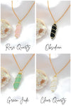 18K Double Ended Natural Healing Crystals Hand Wired Necklace - My Store