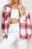 Wine Check Shacket Womens - My Store