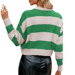 Womens Cropped Striped Sweater - My Store