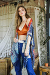 Vibrant Multicolor Frayed Kimono - My Store