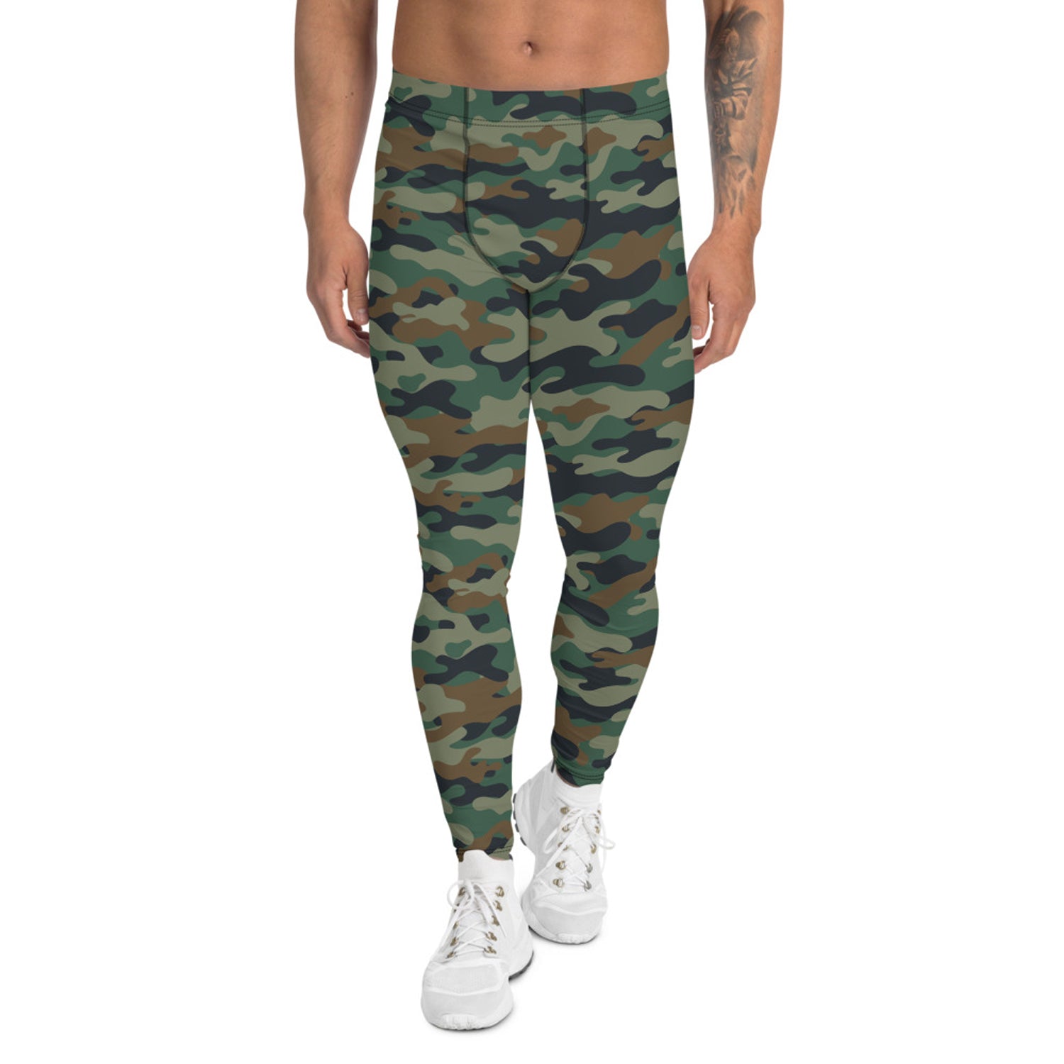 Green Camo Leggings for Men - My Store