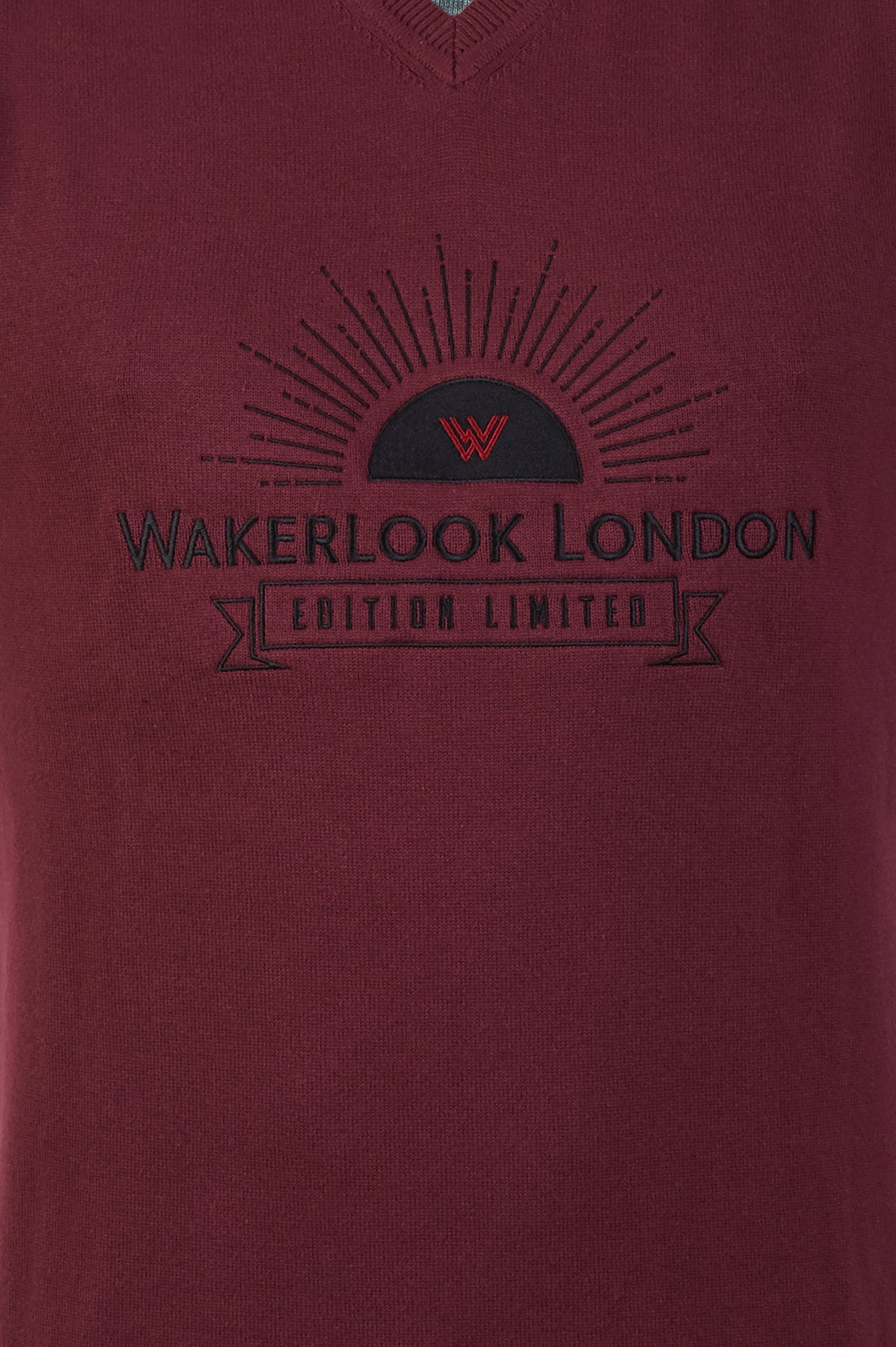 Wakerlook MENS COTTON BLEND Burgundy SWEATER - My Store