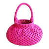 NAGA Macrame Vessel Basket Bag, in Shocking Pink - My Store