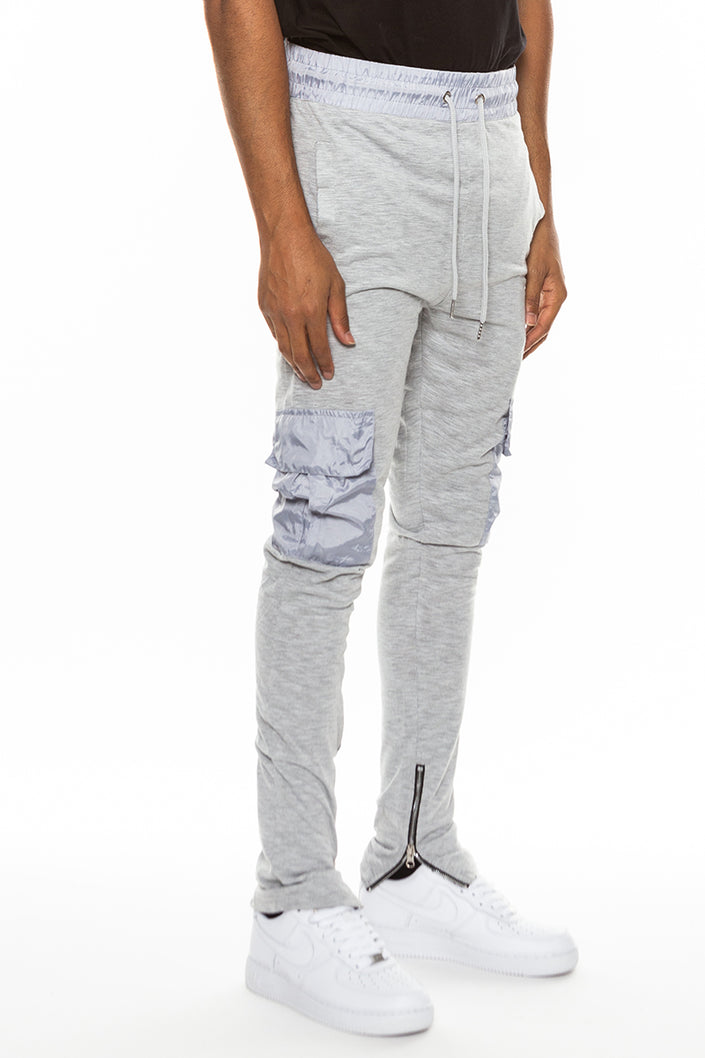 Heathered Cotton Blend Joggers - My Store