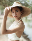 RIRI Jute Handwoven Straw Hat In Natural Beige - My Store