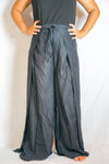 Solid Black Palazzo Wrap Pants, Hippie Pants, Boho Harem Flow Pants - My Store